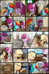 Size: 1280x1944 | Tagged: safe, artist:stuflox, derpibooru import, applejack, berry punch, berryshine, rainbow blaze, rainbow dash, earth pony, pegasus, pony, comic:the count of monte rainbow, caderousse, clothes, comic, danglajacks, danglars, flashback, rainbow dantes, the count of monte cristo, the count of monte rainbow