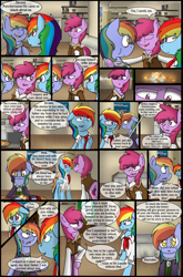 Size: 1280x1944 | Tagged: safe, artist:stuflox, derpibooru import, berry punch, berryshine, rainbow blaze, rainbow dash, pegasus, pony, comic:the count of monte rainbow, caderousse, clothes, comic, rainbow dantes, the count of monte cristo, the count of monte rainbow