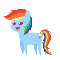 Size: 3000x3000 | Tagged: safe, artist:ladyanidraws, rainbow dash, pegasus, pony, pointy ponies, simple background, solo, transparent background, vector