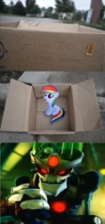 Size: 1320x2796 | Tagged: safe, rainbow dash, pegasus, pony, fanfic:my little dashie, dashie meme, dr. nefarious, evil people finding dash meme, exploitable meme, meme, ratchet and clank