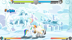 Size: 853x480 | Tagged: safe, artist:wishdream, rainbow dash, twilight sparkle, pegasus, pony, fighting is magic, april fools, harmony clash, wip