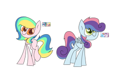 Size: 2743x1828 | Tagged: safe, artist:supercoco142, derpibooru import, cherry berry, dj pon-3, rainbow dash, sweetie belle, vinyl scratch, oc, earth pony, pegasus, pony, crack shipping, female, lesbian, magical lesbian spawn, offspring, parent:cherry berry, parent:rainbow dash, parent:sweetie belle, parent:vinyl scratch, parents:sweetiedash, parents:vinylberry, shipping, sweetiedash, vinylberry