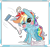 Size: 800x750 | Tagged: safe, artist:zakkurro, derpibooru import, rainbow dash, human, pony, blushing, chibi, cute, dashabetes, gritted teeth, hand, heart, heart eyes, one eye closed, petting, raised hoof, tsunderainbow, tsundere, wingding eyes, wink