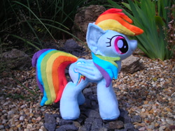 Size: 2592x1944 | Tagged: safe, artist:justiceofelements, derpibooru import, rainbow dash, irl, photo, plushie, solo