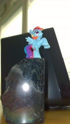 Size: 1728x3072 | Tagged: safe, rainbow dash, blind bag, irl, photo, stone, toy