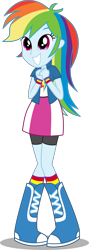 Size: 1500x4225 | Tagged: safe, artist:katequantum, rainbow dash, equestria girls, rainbow rocks, simple background, solo, transparent background, vector