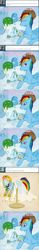 Size: 400x2585 | Tagged: safe, artist:tinuleaf, rainbow dash, oc, oc:white whirl, pegasus, pony, ask, ask rainbow dash family, baby bottle, clothes, comic, dress, foal, momma dash, offspring, parent:rainbow dash, parent:soarin', parents:soarindash, tumblr, wedding dress