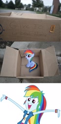 Size: 1320x2656 | Tagged: safe, rainbow dash, fanfic:my little dashie, equestria girls, dashie meme, exploitable meme, good people finding dash meme, human ponidox, meme