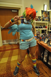 Size: 1275x1920 | Tagged: safe, rainbow dash, human, cosplay, irl, irl human, photo, solo