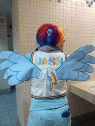 Size: 960x1280 | Tagged: safe, artist:xsochangeable, rainbow dash, human, cosplay, irl, irl human, photo, solo