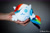 Size: 2738x1825 | Tagged: safe, artist:masha05, derpibooru import, rainbow dash, :3, ball, catface, cute, hand, irl, photo, plushie, solo