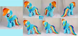 Size: 4818x2232 | Tagged: safe, artist:moggymawee, derpibooru import, rainbow dash, irl, photo, plushie, solo