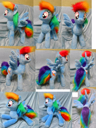 Size: 3112x4143 | Tagged: safe, artist:rens-twin, derpibooru import, rainbow dash, fluffy, irl, photo, plushie, solo