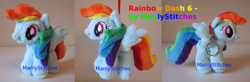 Size: 1600x522 | Tagged: safe, artist:manlystitches, derpibooru import, rainbow dash, irl, keychain, mini, photo, plushie, solo