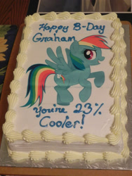 Size: 2736x3648 | Tagged: safe, rainbow dash, birthday, birthday cake, brony, cake, irl