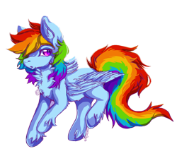 Size: 1000x950 | Tagged: safe, artist:serenity, derpibooru import, rainbow dash, pegasus, pony, cute, female, fluffy, fluffy tail, pretty, rainbow, simple background, solo, transparent background