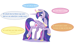 Size: 2000x1213 | Tagged: safe, artist:etiluos, derpibooru import, applejack, fluttershy, pinkie pie, rainbow dash, rarity, twilight sparkle, twilight sparkle (alicorn), alicorn, earth pony, pegasus, pony, unicorn, death, female, immortality blues, mane six, mare, solo