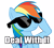 Size: 3354x3000 | Tagged: safe, artist:j-brony, rainbow dash, pegasus, pony, deal with it, image macro, meme, simple background, solo, sunglasses, transparent background, vector