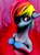 Size: 1234x1685 | Tagged: safe, artist:sharpieboss, rainbow dash, pegasus, pony, female, mare, simple background, solo