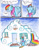 Size: 2552x3296 | Tagged: safe, artist:tristanjsolarez, derpibooru import, rainbow dash, pegasus, pony, comic:trans ponies, clothes, cloud, cloud house, comic, house, liquid rainbow, male, rainbow waterfall, scarf, solo, stallion, traditional art, transgender, welcome mat