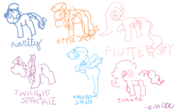 Size: 1199x761 | Tagged: safe, artist:mcponyponypony, derpibooru import, applejack, fluttershy, pinkie pie, rainbow dash, rarity, twilight sparkle, twilight sparkle (alicorn), alicorn, earth pony, pegasus, pony, unicorn, fridge art (literally), mane six, oh god, stylistic suck