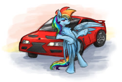 Size: 900x605 | Tagged: safe, artist:crowneprince, rainbow dash, pegasus, pony, car, holden, hsv, hsv gts, solo