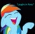 Size: 900x871 | Tagged: safe, derpibooru import, rainbow dash, pegasus, pony, black background, laughing, laughs in, simple background, solo