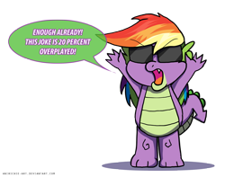 Size: 800x629 | Tagged: safe, artist:ladyanidraws, rainbow dash, spike, cosplay, new rainbow dash, solo, wig