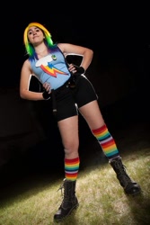 Size: 640x960 | Tagged: safe, artist:magyktrix, rainbow dash, human, cosplay, irl, irl human, photo, solo