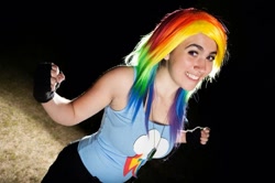 Size: 960x639 | Tagged: safe, artist:magyktrix, rainbow dash, human, cosplay, irl, irl human, photo, solo