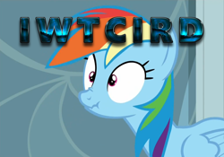 Size: 1540x1080 | Tagged: safe, derpibooru import, edit, edited screencap, screencap, rainbow dash, pegasus, pony, tanks for the memories, female, iwtcird, mare, meme, scrunchy face, solo, text