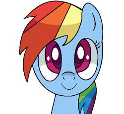 Size: 540x500 | Tagged: safe, artist:muffinbloodshark, rainbow dash, pegasus, pony, cute, dashabetes, smiling, solo