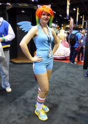 Size: 2774x3886 | Tagged: safe, rainbow dash, human, cosplay, irl, irl human, photo