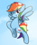 Size: 600x733 | Tagged: safe, artist:gnworkplace, rainbow dash, pegasus, pony, grin, smiling, solo, wink