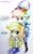 Size: 1275x2048 | Tagged: safe, artist:liaaqila, derpibooru import, applejack, rainbow dash, equestria girls, arm behind head, arrested, cuffs, police, ponied up, smirk, traditional art