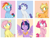 Size: 1024x768 | Tagged: safe, artist:toodles3702, derpibooru import, applejack, fluttershy, pinkie pie, rainbow dash, rarity, twilight sparkle, twilight sparkle (alicorn), alicorn, earth pony, pegasus, pony, unicorn, alternate hairstyle, female, mane six, mare, pixie cut, short hair, short mane