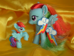 Size: 2048x1536 | Tagged: safe, artist:yokkishai, rainbow dash, brushable, craft, cutie mark, earring, irl, photo, toy