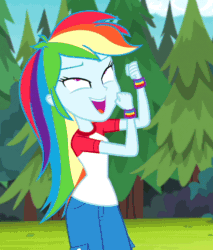 Size: 419x491 | Tagged: safe, derpibooru import, screencap, rainbow dash, equestria girls, legend of everfree, evil laugh, faic, solo