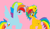 Size: 1024x596 | Tagged: safe, artist:rainbow-blitz456, rainbow blitz, rainbow dash, oc, oc:swagoskittles, pegasus, pony, blushing, canon x oc, female, love, male, rule 63, shipping, straight