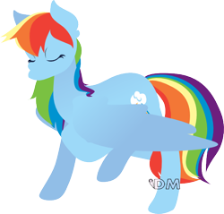 Size: 600x573 | Tagged: safe, artist:danie-me, rainbow dash, pegasus, pony, female, mare, simple background, solo, transparent background