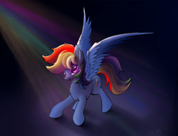 Size: 1981x1510 | Tagged: safe, artist:xbi, derpibooru import, rainbow dash, pegasus, pony, looking at you, solo, spread wings