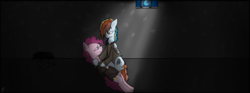 Size: 1940x724 | Tagged: safe, artist:stuflox, derpibooru import, pinkie pie, rainbow dash, earth pony, pegasus, pony, abbé faria, crossover, pinkie faria, prison, rainbow dantes, the count of monte cristo