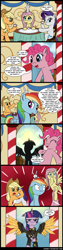 Size: 671x2660 | Tagged: safe, artist:ahrimatt, derpibooru import, applejack, fluttershy, pinkie pie, rainbow dash, rarity, twilight sparkle, twilight sparkle (alicorn), alicorn, cyborg, earth pony, pegasus, pony, unicorn, amputee, augmented, comic, deus ex, deus ex: human revolution, female, i never asked for this, mane six, mare, prosthetic limb, prosthetic wing, prosthetics