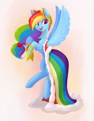 Size: 840x1080 | Tagged: safe, artist:twitchykismet, rainbow dash, pegasus, pony, the best night ever, clothes, dress, gala dress, solo