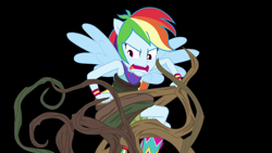 Size: 1280x720 | Tagged: safe, derpibooru import, screencap, rainbow dash, equestria girls, legend of everfree, ponied up, solo