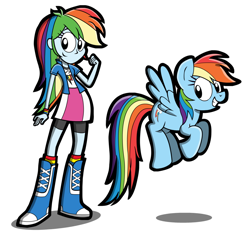 Size: 1024x956 | Tagged: safe, artist:kingtoby19, derpibooru import, rainbow dash, equestria girls, human ponidox, self ponidox