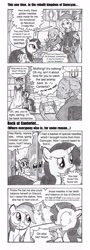 Size: 2014x5589 | Tagged: dead source, safe, artist:lumdrop, derpibooru import, discord, pinkie pie, rainbow dash, rarity, earth pony, pegasus, pony, unicorn, comic, crossover, edward chris von muir, final fantasy, final fantasy iv, spoony bard