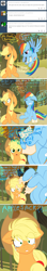 Size: 497x2816 | Tagged: safe, artist:g-blue16, derpibooru import, applejack, rainbow dash, earth pony, pegasus, pony, appledash, ask-applelicious, betrayal, card crusher, crying, feels, female, freckles, heartbreak, lesbian, letter, mare, ouch, rainbow douche, rejection, secret admirer, secret admirer fail, shipping, shipping denied