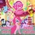 Size: 500x500 | Tagged: safe, derpibooru import, cheese sandwich, coloratura, diamond tiara, fluttershy, pinkie pie, rainbow dash, starlight glimmer, earth pony, pegasus, pony, album, album cover, cover, my little pony logo, official, pinkie pie's party playlist, rara