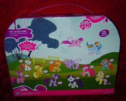 Size: 1050x845 | Tagged: safe, derpibooru import, applejack, coconut cream, fluttershy, peachy pie, pinkie pie, rainbow dash, rarity, skywishes, twilight sparkle, back card, backcard, beachberry, blind bag, gardenia glow, irl, mane six, photo, sweetsong, toy, vector